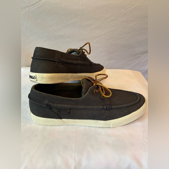 🔥 🔥 Polo Ralph Lauren Navy Boat Shoes #11D🔥 🔥 - Picture 12 of 17